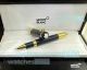 New 2023 Mont Blanc Conan Doyle Fountain Pen Replica Dark Blue and Gold Trim (2)_th.jpg